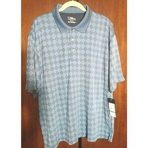 PGA Tour Dry Wick Dry Absorbing Collared Blue  Short‎ sleeve Golf Shirt Size Xl